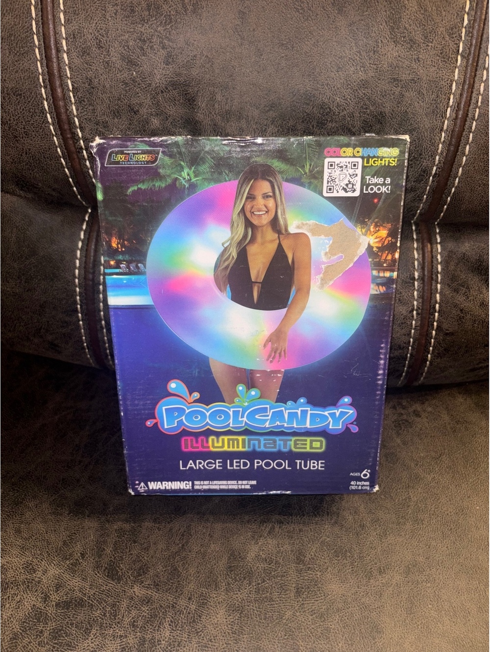 PoolCandy Illuminated Large LED Pool Tube 40” Color Changing Lights New